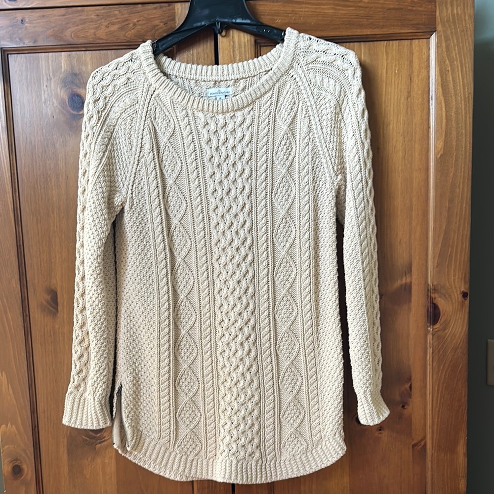 Beige Cable Knit Sweater